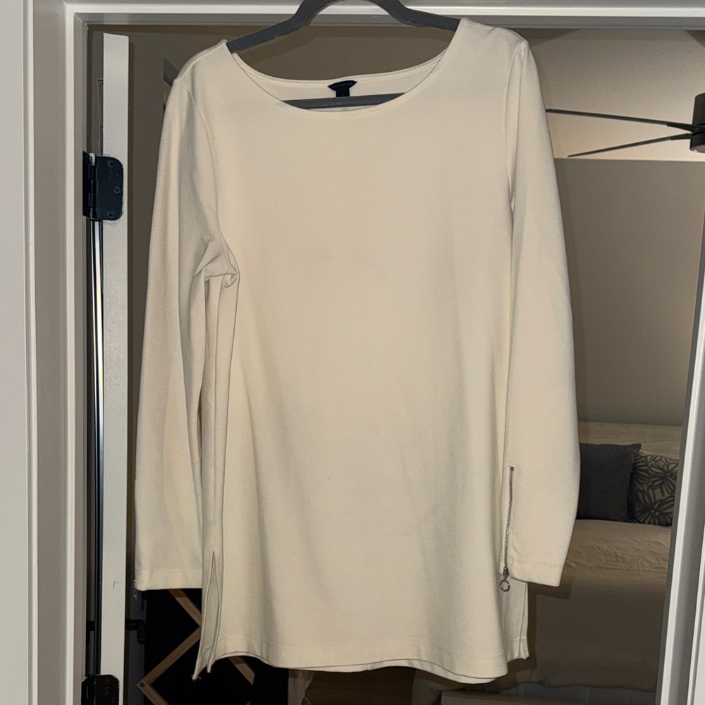 Cream Long Sleeve Top